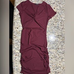 Burgundy Mini Dress